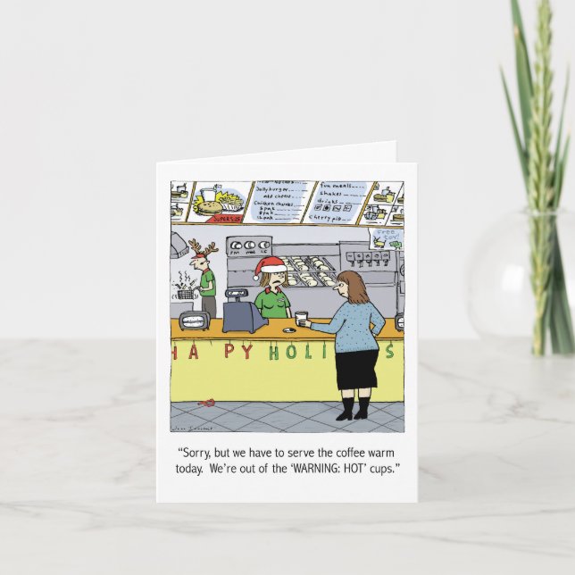 Cartão De Festividades Quente Natal Férias Quentes Feriado Engraçado Cart (Frente)