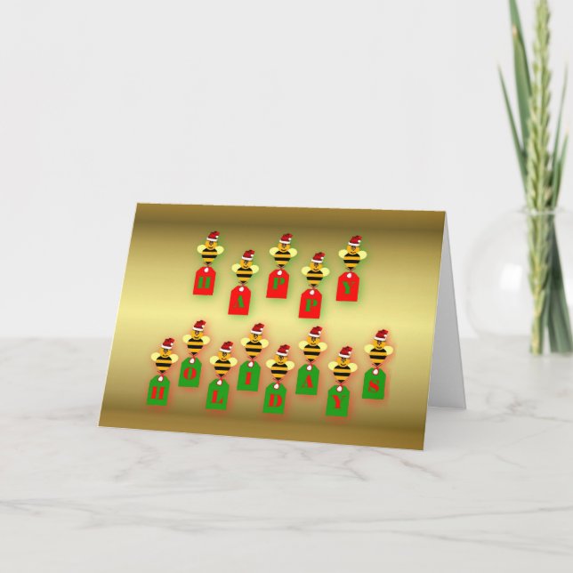 Cartão De Festividades Querida abelha feliz feriado mel abelha apiary buz (Frente)