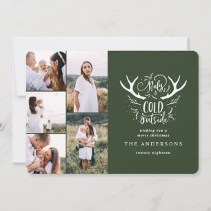 Cartão De Festividades Querida, é fria, multifoto de Natal