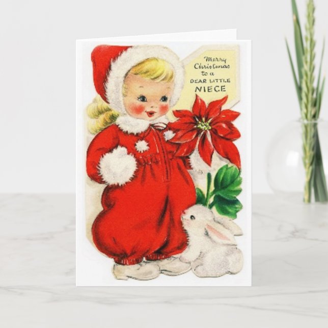 Cartão De Festividades Querida Pequena sobrinha (Frente)