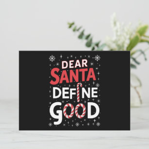 Cartão De Festividades Querido Papai Noel Defina Boas Festas de Natal Xma