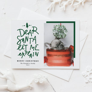 Cartão De Festividades Querido Papai Noel Deixe-me Explicar Foto Natal
