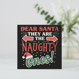 Cartão De Festividades Querido Papai Noel Eles São Os Travessos Natal