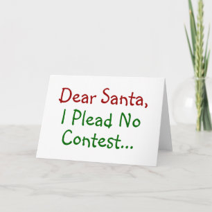 Cartão De Festividades Querido Papai Noel Eu Me Declaro Inocente - Natal 