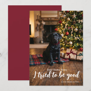 Cartão De Festividades Querido Papai Noel Eu Tentei Ser Bom Foto