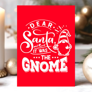 Cartão De Festividades Querido Papai Noel Foi O Natal Do Gnome