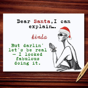 Cartão De Festividades Querido Papai Noel Posso Explicar Uma Espécie de N