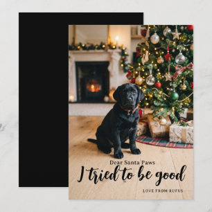 Cartão De Festividades Querido Papai Noel, Tentei Ser Bom Foto
