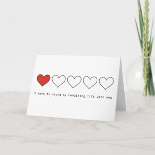 Cartão De Festividades Quero passar minha vida restante com você