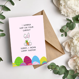 Cartão De Festividades Quero Salto no seu Felz pascoa Engraçado