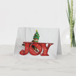 Cartão De Festividades Questionable Joy Christmas Tree Cat Hat