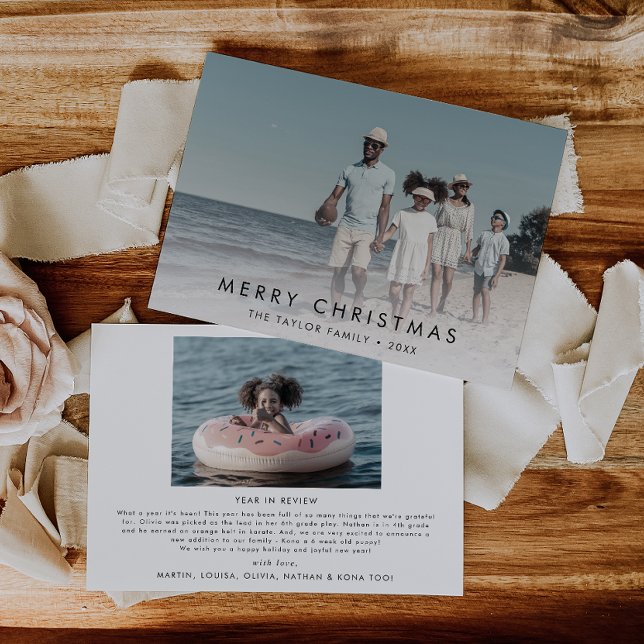 Cartão De Festividades Quic Felry Christmas Year in Review 2 Photo Holida (Criador carregado)