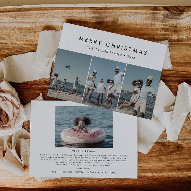 Cartão De Festividades Quic Felry Christmas Year in Review 4 Photo (Criador carregado)