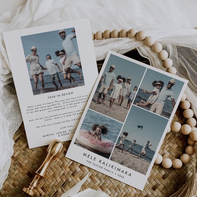 Cartão De Festividades Quic Mele Kalikimaka Ano Revisão 5 Foto Holida (Criador carregado)