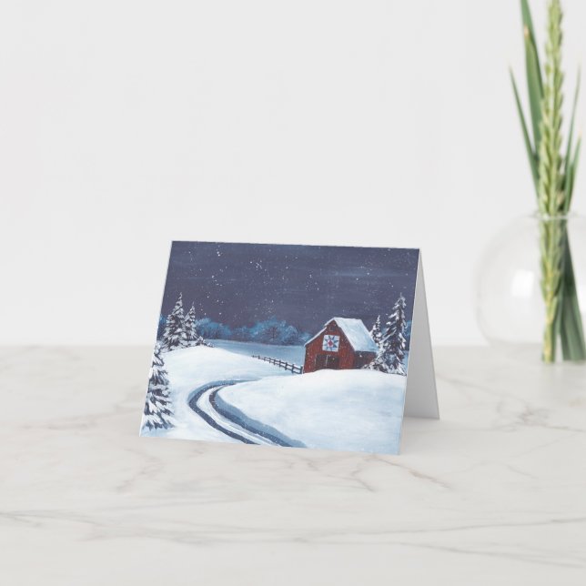 Cartão De Festividades Quilt barn card (Frente)