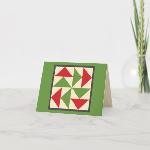 Cartão De Festividades Quilt Christmas Card - Dutchman's Puzzle