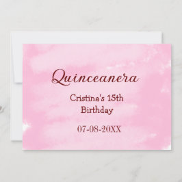 Cartão De Festividades Quinceanera anos 15 de aniversário adicione nome t