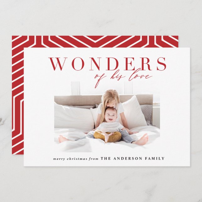 Cartão De Festividades Quiristmas multi-fotográficos religiosos modernos (Frente/Verso)