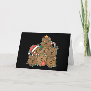 Cartão De Festividades Quokka Árvore de Natal Engraçado Holanda de Natal