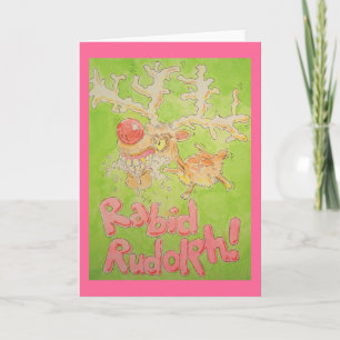 Cartão De Festividades Rabid Rudolph