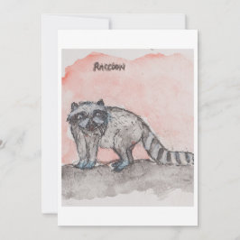 Cartão De Festividades Raccoon Greeting Card
