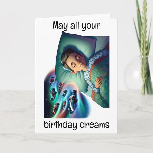 Cartão De Festividades Race para seus sonhos (Frente)