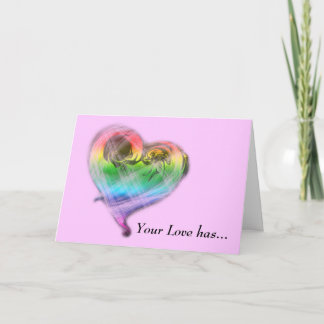 Cartão De Festividades Rainbow Heart Valentine's Day Card (LGBTQ)