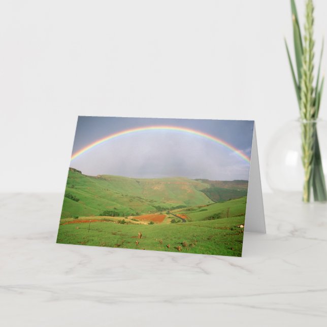 Cartão De Festividades Rainbow Over Hills, Eastern Cape, South Africa (Frente)