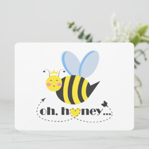 Cartão De Festividades Rainha Abelha do Dia dos Namorados Oh Honey com ti
