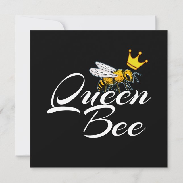 Cartão De Festividades Rainha Bee | Presente Para As Mulheres | Ofertas p (Frente)