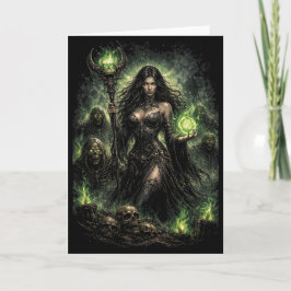 Cartão De Festividades Rainha da Chama Verde