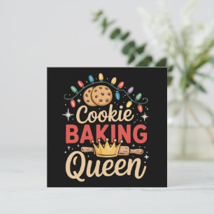Cartão De Festividades Rainha da Panificação de Biscoitos Padaria Natal