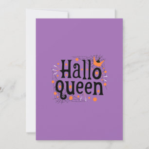 Cartão De Festividades Rainha do Halloween, Halloqueen, Arte Retro de Hal