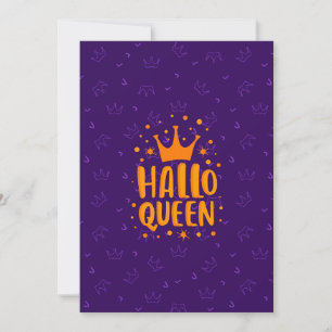 Cartão De Festividades Rainha do Halloween, Halloqueen, Arte Retro do Hal