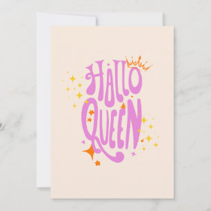 Cartão De Festividades Rainha do Halloween, Halloqueen, Arte Retro do Hal