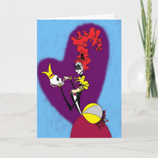 Cartão De Festividades Rainha dos Corações Namorados "Eu Amo Seu Crânio"