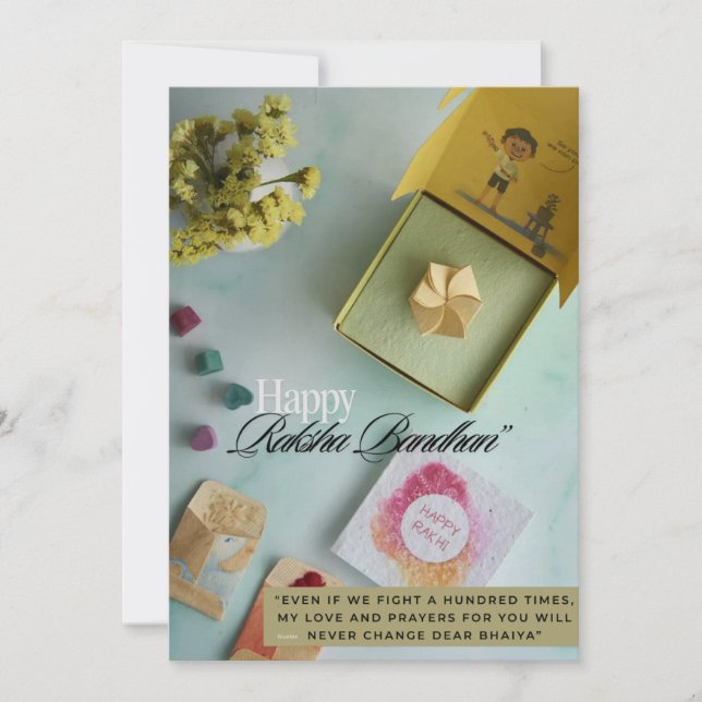 Cartão De Festividades Rakhi Flat card (Frente)