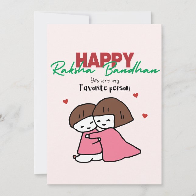 Cartão De Festividades Raksha Bandhan (Frente)