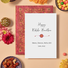 Cartão De Festividades Raksha bandhan, carta rakhi feliz,
