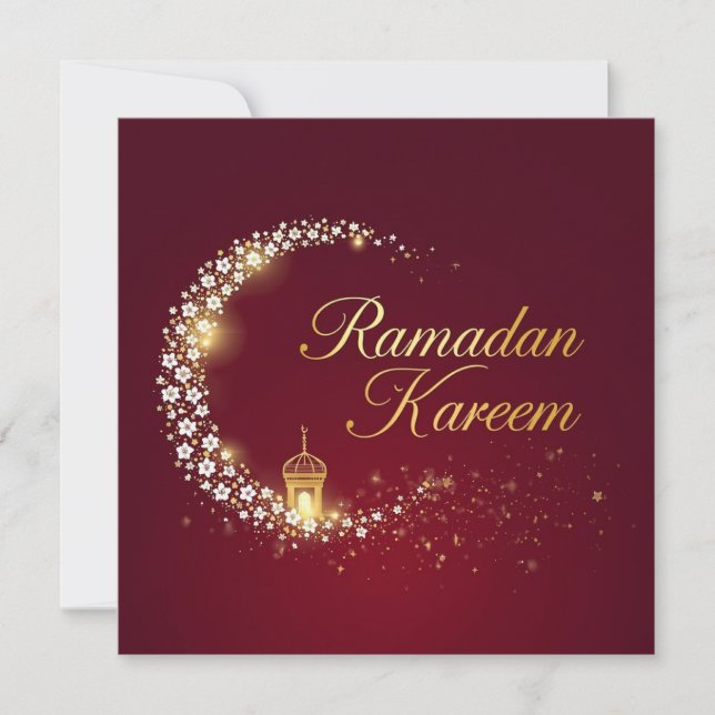 Cartão De Festividades Ramadan Kareem holiday Personalized Card (Frente)