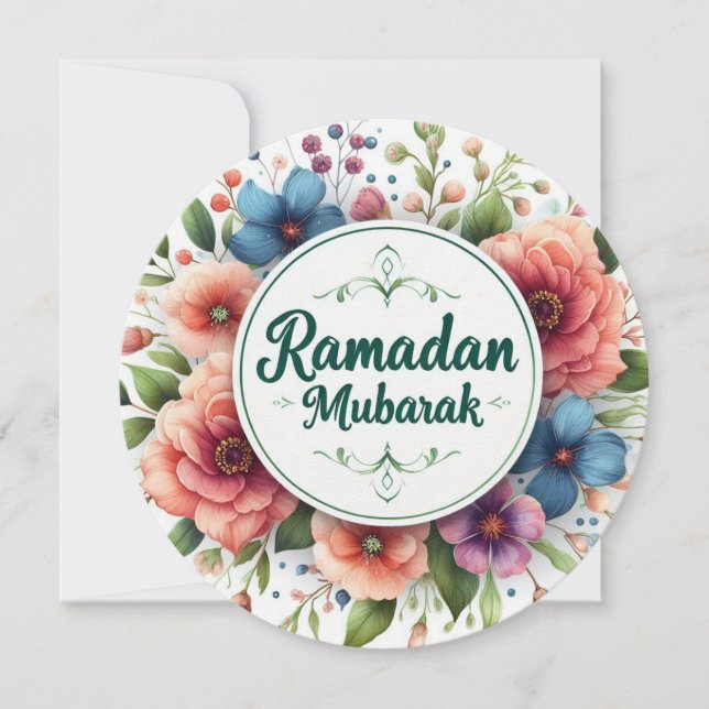 Cartão De Festividades Ramadan Mubarak (Frente)