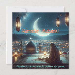 Cartão De Festividades Ramadan Mubarak Tempo Sagrado para Stillness & Pra