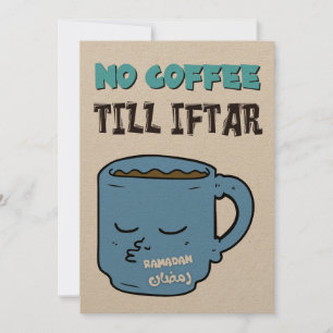 Cartão De Festividades Ramadão Jejum Sem Café Até Iftar Meme Engraçado 