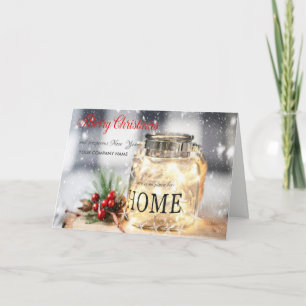 Cartão De Festividades Ramais de Árvore,Saudação da Holly Berry Candle