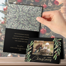 Ramificação e Berries Dobraram a Foto de Natal