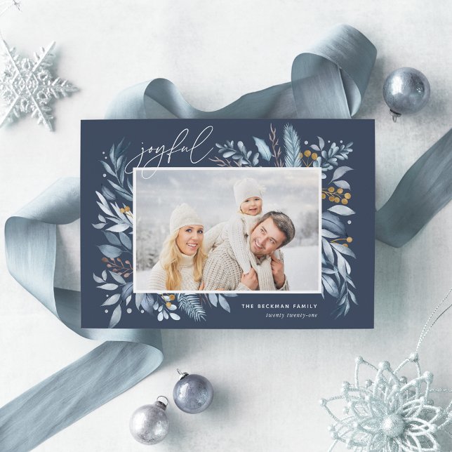 Cartão De Festividades Ramificações Físicas | Foto Elegante (Criador carregado)