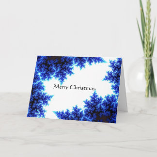 Cartão De Festividades Ramos de Natal Azul Elétrico