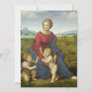 Cartão De Festividades Raphael - Madona No Prado