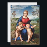 Cartão De Festividades Raphael - Madonna Of The Goldfinch<br><div class="desc">Raphael - Madonna Of The Goldfinch</div>