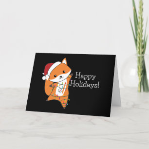 Cartão De Festividades Raposa Natal Neve Fúpula Raposa